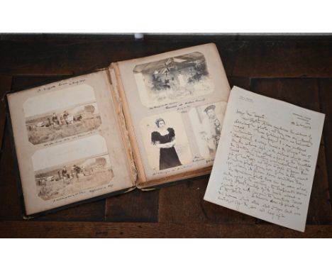 An album of late Victorian family photographs and newspaper cuttings depicting life and events at Aldeburgh (Suffolk), includ