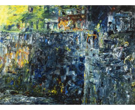 Jack Butler Yeats RHA (1871 – 1957)  The Water Steps (1947)  Oil on canvas,  45.7 x 60.9cm (18 x 24” )  Signed   Provenance: 