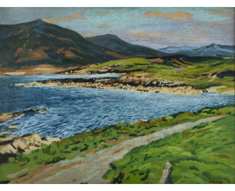 Patrick Leonard HRHA (1918 - 2005)In the Mourne MountainsOil on board, 46.5 x 61cm (18&frac14; x 24")Signed; also sketch and 