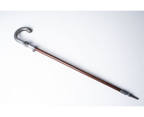 THE PRINCE' WALKING STICK  The U-shaped lead handle above a tapering shaft with lead pointer 85cm long 