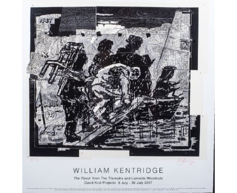 William Joseph Kentridge (South African 1955 - ): THE FLOOD FROM THE TRIUMPHS AND LAMENTS WOODCUTS, DAVID KRUT PROJECTS, JOHA