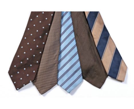 A GROUP OF THREE YVES SAINT LAURENT TIES  And a Giorgio Armani; and a Christian Dior tie  *NOTE: This lot is located at our C