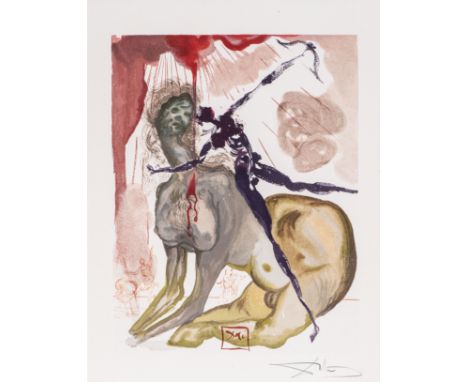 Salvador Dalí­&nbsp;­ (Spain 1904 - 1989): MINOTAUR (Inferno 12) signed in the block, signed in pencil in the margin; signed 