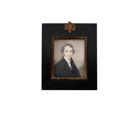 19th Century British School Portrait miniature of a gentleman, possibly a member of the Bell family of Woolsington, gouache o