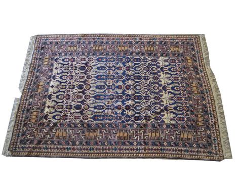 A Shirvan carpet, with repeated design to field and border, 193 x 142cms.