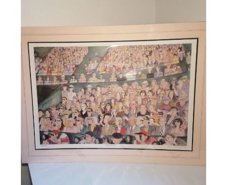 A Sue Macartney Snape limited edition print "Centre Court" signed and numbered 46/600.Snape has perfectly captured the electr