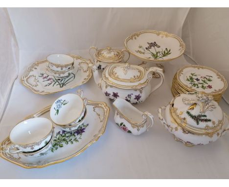 Spode bone china botanical twenty five piece tea service.