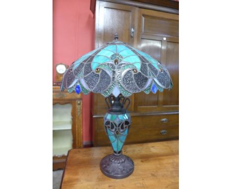 A Tiffany style table lamp