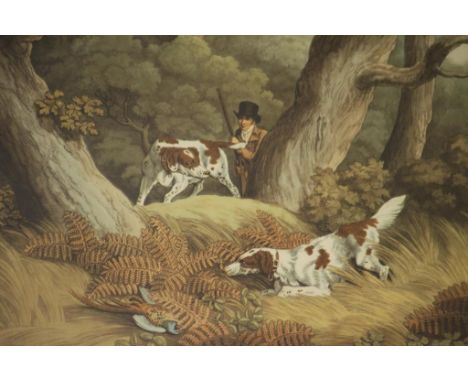 Four hunting prints
