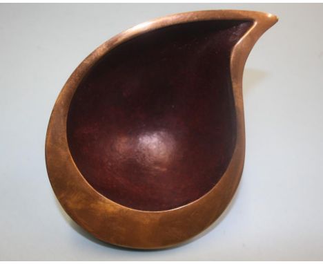 A bronze dish, 9cm x 10cm