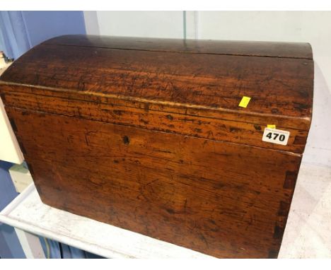 A small dome top pine trunk, 55cm wide