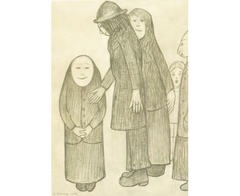 Laurence Stephen Lowry R.B.A. R.A. (British, 1887-1976), 'Family Discussion', monochrome limited edition print numbered 238/8