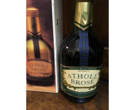 Atholl Brose 1 bottle Scotch liquer and 1 bottle single Speyside Malt, aged 12 years (2)