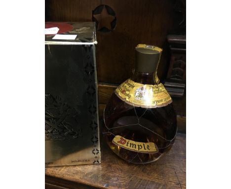 Dimple Scotch Whisky in box with wire