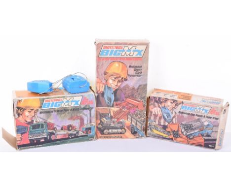 Three Boxed Big MX Sets, BM-2 Mechanised Tractor Plant &amp; Winch Transporter, not complete, missing one tractor, BM-4 Mecha