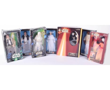 Boxed Hasbro Kenner Star Wars 12inch Figures,Hasbro Amidala 1999 Portrait Edition, The Power of The Force Han Solo, Amidala E