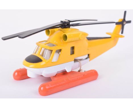 Matchbox Battlekings K118  Kaman Seasprite Helicopter  Pre-Production  Colour Trail Model, yellow, orange floats, white inter