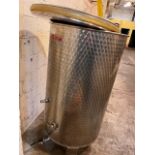 Letina 620 Litter Stainless Steel Flat Bottom Holding Vessel/Tank with Floating Lid for Distillery,