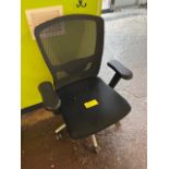 Swivel arm chair