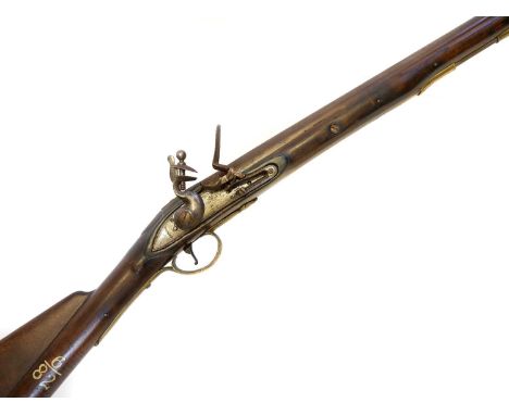 Flintlock .650 Elliot carbine Flintlock .650 Elliot carbine, 27inch barrel with Kings proof marks, the lock possibly replaced