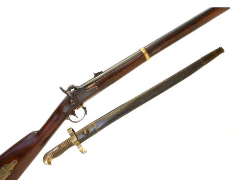 Remington 1863 Zouave .58 calibre rifle with bayonet, Remington 1863 Zouave .58 calibre percussion rifle, 32inch barrel stamp