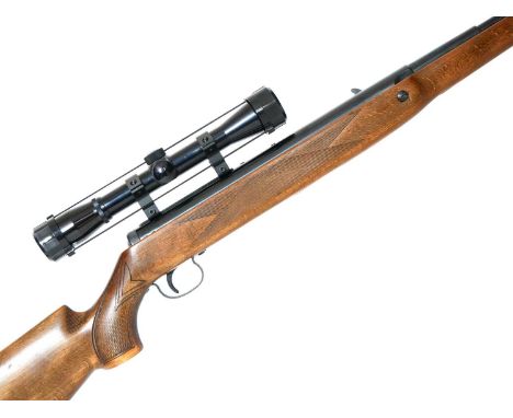 Original model 50 .22 air rifle with scope Original model 50 .22 air rifle, 19inch barrel, fitted with Appollo 4x32 scope.No 