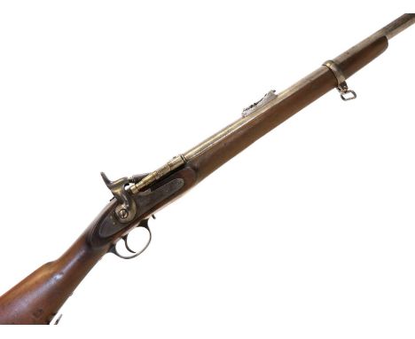 BSA sporterised Snider rifle BSA sporterised .577 Snider rifle, 30 inch barrel with five groove rifling, the lock dated 1868,