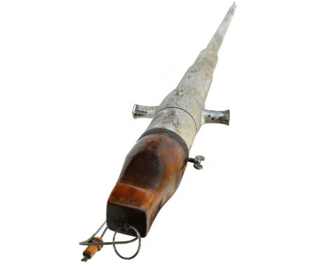 1.25 inch bore Punt Gun, 1.25 inch bore Punt Gun, 88 inch barrel measured to the join of the screw breech, fitted with trunni