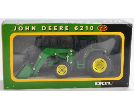 Ertl (2000) 1/32 Farm Model issue comprising No. 5163 John Deere 6210 Tractor with front loader. Excellent and secured in box