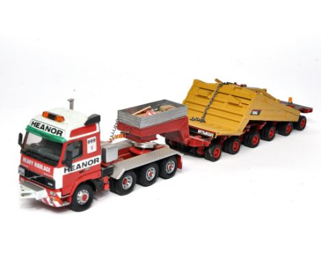 Corgi 1/50 diecast model truck issue comprising Alan Marshall Code 3 Adapted Volvo Trailer with Dumper Body load in the liver