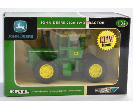 Britains 1/32 Farm Model issue comprising No. 15610 John Deere 7020 4WD Tractor. Excellent and secured in box. Box is good wi