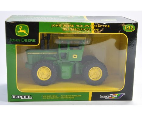 Britains 1/32 Farm Model issue comprising No. 42103 John Deere 7020 4WD Tractor (EU Specification). Excellent, secure in box.