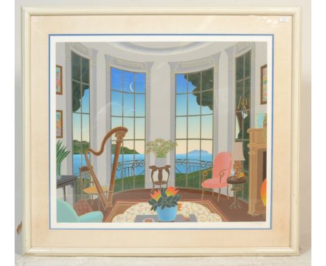 Thomas Mcknight (b1941) - Eastern Shores - A large late 20th Century American Surrealist coloured lithograph limited edition 