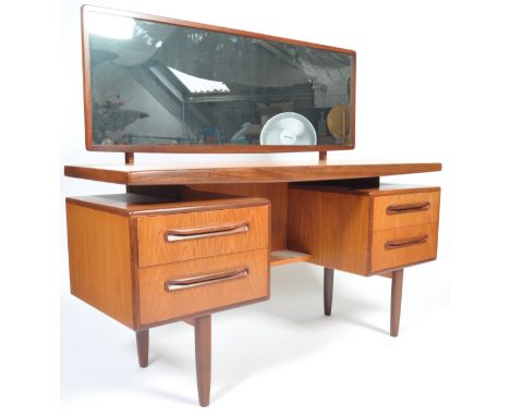 Victor B. Wilkins - G Plan - Fresco Range - A 20th Century 1960's retro vintage teak wood dressing table having a large recta