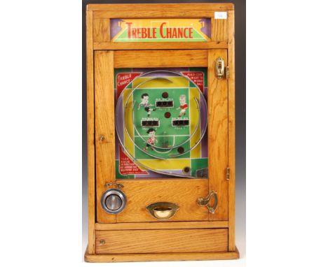 Oliver Whales, Fun City, Redcar - Allwin - Treble Chance- A 1950's football related penny arcade machine ' Spin Ball ' having