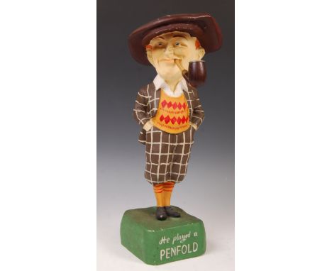 Penfold - A mid 20th century retro vintage shop advertising point of sale display figural stand of 'The Penfold Man' advertis