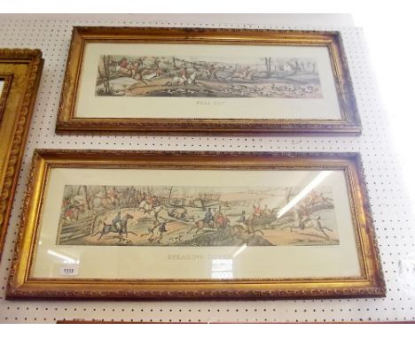 A pair of hunting prints - 'Full Cry' and 'Breaking Cover' - framed and glazed