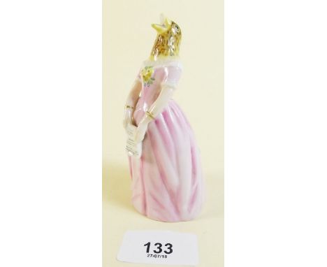 A Royal Worcester Jenny Lind candle snuffer 'Confidence' - beak a/f