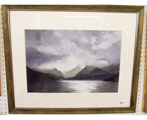 Tina Holley - limited edition print of Llyn Padarn - 25 x 38cm