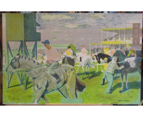 After John Tunnard, 'Holiday', a School Print (later edition), together with an Edwin LaDell Newmarket print, a woodcut by An