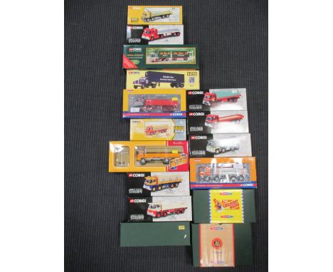 Corgi Classics lorries and hauliers, 1:50 scale, with boxes (previously removed from boxes for display purposes) (16)  