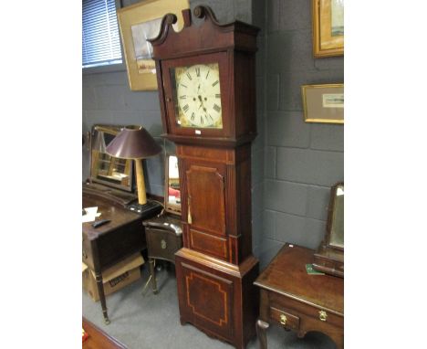 W. Jones, St Asaph, a 19th century oak and mahogany eight day longcase clock, 215cm high  