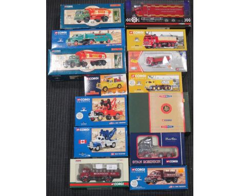 Corgi Classics 1:50 scale models - tankers, lorries and others, (previously removed from boxes for display purposes) (14)  