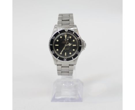 A rare Rolex Submariner diver's wristwatch, model reference 5513, serial no 997460 (manufactured in 1963) with caliber 1530 a