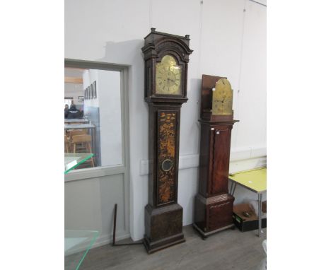 An 18th Century 8-day longcase clock with brass dial, Roman chapter ring and date/seconds, signed David Wyche, London, intern