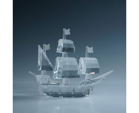 A stunning Swarovski Silver Crystal Santa Maria figurine, model number 7473 NR 000 003. This intricately crafted piece repres
