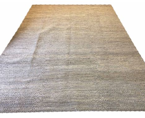 JUTE CARPET, silver grey field, 365cm x 275cm. 