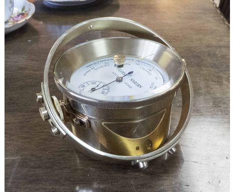 ULYSSE NARDIN BINACLE BAROMETER, 160th Anniversary Edition, with presentation box, barometer 10.25cm dia x 7cm H. (as new)