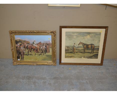 A limited edition colour print - "Brown Jack", after Sir Alfred J. Munnings, published by Frost & Reed, 1935; together with a