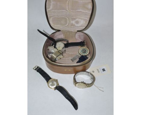 A 9ct. gold cased Rotary wristwatch, with baton garland flexi plated strap; together with various other watches; and sundries